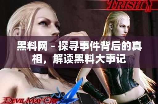 黑料網 - 探尋事件背后的真相，解讀黑料大事記