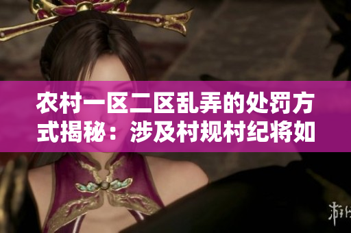 農(nóng)村一區(qū)二區(qū)亂弄的處罰方式揭秘：涉及村規(guī)村紀將如何嚴肅處理？
