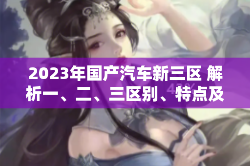 2023年國產(chǎn)汽車新三區(qū) 解析一、二、三區(qū)別、特點及市場前景