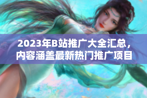 2023年B站推廣大全匯總，內(nèi)容涵蓋最新熱門推廣項目、活動和合作伙伴