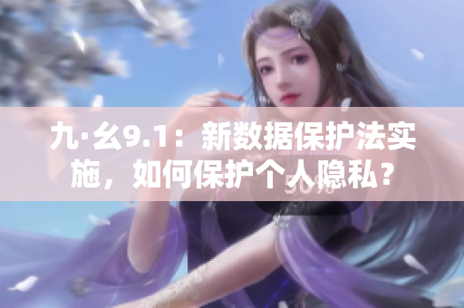 九·幺9.1：新數(shù)據(jù)保護法實施，如何保護個人隱私？