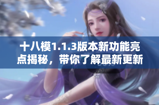 十八模1.1.3版本新功能亮點揭秘，帶你了解最新更新內(nèi)容