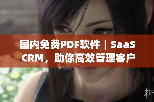 國內(nèi)免費PDF軟件︱SaaS CRM，助你高效管理客戶信息