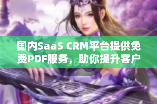 國(guó)內(nèi)SaaS CRM平臺(tái)提供免費(fèi)PDF服務(wù)，助你提升客戶關(guān)系管理效率